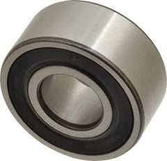 SKF - 17mm Bore Diam, 40mm OD, Double Seal Angular Contact Radial Ball Bearing - 17.5mm Wide, 2 Rows, Round Bore, 8,800 Lb Static Capacity, 14,300 Lb Dynamic Capacity - Exact Tooling
