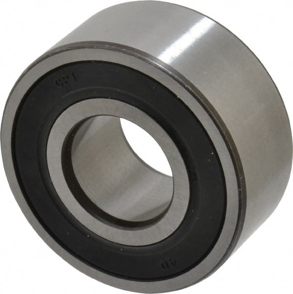 SKF - 17mm Bore Diam, 40mm OD, Double Seal Angular Contact Radial Ball Bearing - 17.5mm Wide, 2 Rows, Round Bore, 8,800 Lb Static Capacity, 14,300 Lb Dynamic Capacity - Exact Tooling