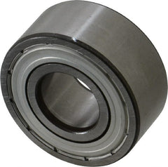 SKF - 17mm Bore Diam, 40mm OD, Double Shield Angular Contact Radial Ball Bearing - 17.5mm Wide, 2 Rows, Round Bore, 8,800 Lb Static Capacity, 14,300 Lb Dynamic Capacity - Exact Tooling
