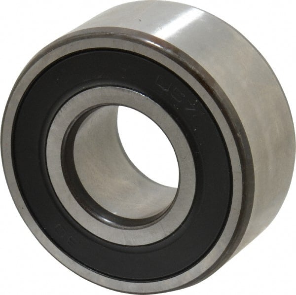 SKF - 20mm Bore Diam, 47mm OD, Double Seal Angular Contact Radial Ball Bearing - 20.6mm Wide, 2 Rows, Round Bore, 12,000 Lb Static Capacity, 19,000 Lb Dynamic Capacity - Exact Tooling