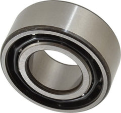 SKF - 25mm Bore Diam, 52mm OD, Open Angular Contact Radial Ball Bearing - 20.6mm Wide, 2 Rows, Round Bore, 14,300 Lb Static Capacity, 20,800 Lb Dynamic Capacity - Exact Tooling