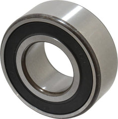 SKF - 25mm Bore Diam, 52mm OD, Double Seal Angular Contact Radial Ball Bearing - 20.6mm Wide, 2 Rows, Round Bore, 14,300 Lb Static Capacity, 20,800 Lb Dynamic Capacity - Exact Tooling