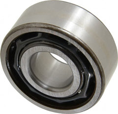 SKF - 25mm Bore Diam, 62mm OD, Open Angular Contact Radial Ball Bearing - 25.4mm Wide, 2 Rows, Round Bore, 20,400 Lb Static Capacity, 30,700 Lb Dynamic Capacity - Exact Tooling