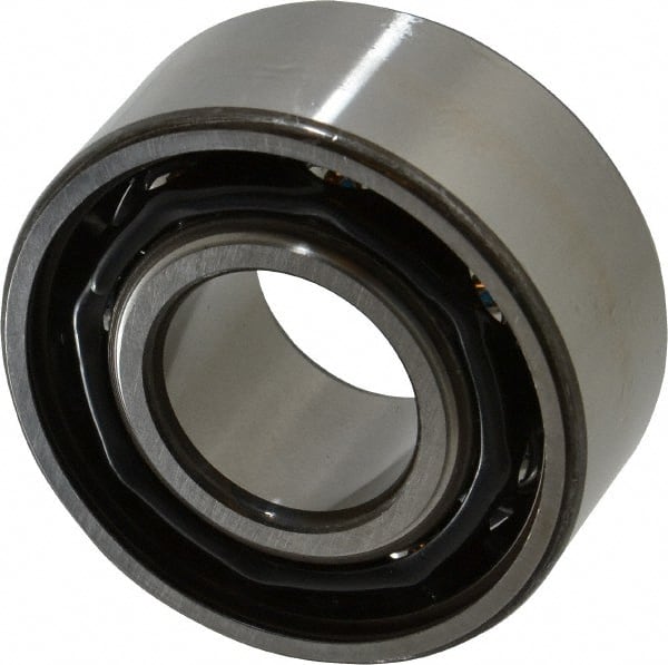 SKF - 35mm Bore Diam, 80mm OD, Open Angular Contact Radial Ball Bearing - 34.9mm Wide, 2 Rows, Round Bore, 35,500 Lb Static Capacity, 49,400 Lb Dynamic Capacity - Exact Tooling