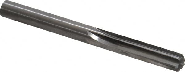 Hertel - 19/64" Solid Carbide 6 Flute Chucking Reamer - Straight Flute, 19/64" Straight Shank, 1-1/8" Flute Length, 3-1/4" OAL - Exact Tooling