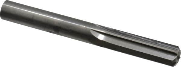 Hertel - 0.441" Solid Carbide 6 Flute Chucking Reamer - Straight Flute, 0.441" Straight Shank, 1-3/8" Flute Length, 4" OAL - Exact Tooling