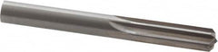 Hertel - 0.442" Solid Carbide 6 Flute Chucking Reamer - Straight Flute, 0.442" Straight Shank, 1-3/8" Flute Length, 4" OAL - Exact Tooling