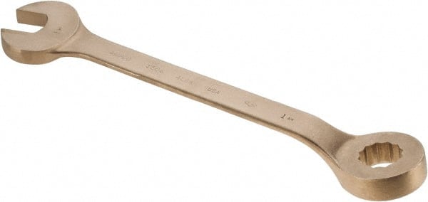 Ampco - 1-3/4" 12 Point Offset Combination Wrench - 15° Offset Angle, 22-3/4" OAL, Aluminum Bronze, Plain Finish - Exact Tooling