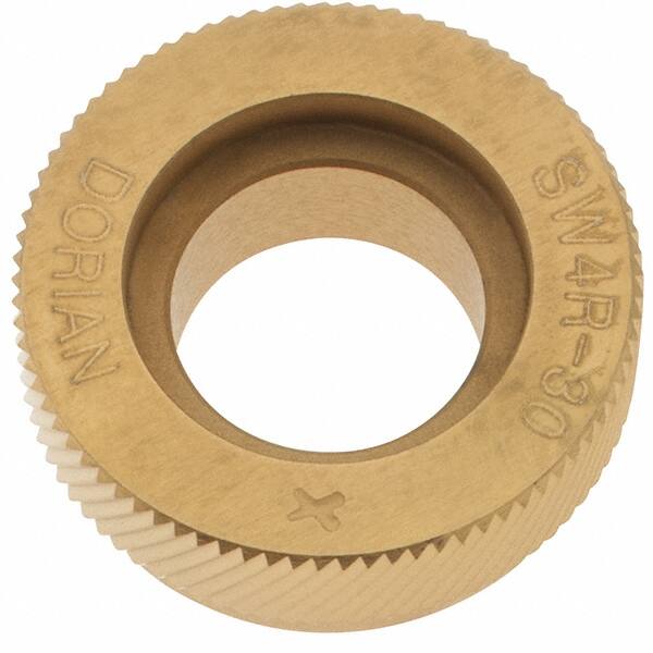 Dorian Tool - 90° Tooth Angle, 30 TPI, Knurl Wheel - 1/4" Face Width, 1/2" Hole - Exact Tooling