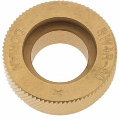 Dorian Tool - 90° Tooth Angle, 30 TPI, Knurl Wheel - 1/4" Face Width, 1/2" Hole - Exact Tooling