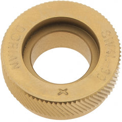 Dorian Tool - 90° Tooth Angle, 30 TPI, Knurl Wheel - 1/4" Face Width, 1/2" Hole - Exact Tooling