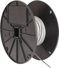 Value Collection - 1/8" x 3/32" Diam, Aircraft Cable - 920 Lb Breaking Strength, 7 x 7 Strand Core, Vinyl Coating - Exact Tooling