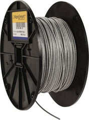 Value Collection - 3/32" x 1/16" Diam, Aircraft Cable - 480 Lb Breaking Strength, 7 x 7 Strand Core, Vinyl Coating - Exact Tooling