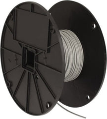 Value Collection - 3/32" x 1/16" Diam, Aircraft Cable - 480 Lb Breaking Strength, 7 x 7 Strand Core, Vinyl Coating - Exact Tooling