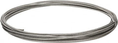 Value Collection - 1/4" x 3/16" Diam, Aircraft Cable - 4,200 Lb Breaking Strength, 7 x 19 Strand Core, Vinyl Coating - Exact Tooling