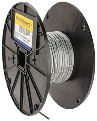 Value Collection - 1/8" Diam, Aircraft Cable - 1,760 Lb Breaking Strength, 7 x 19 Strand Core - Exact Tooling