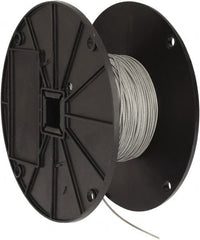 Value Collection - 1/16" x 3/64" Diam, Aircraft Cable - 270 Lb Breaking Strength, 7 x 7 Strand Core, Nylon Coating - Exact Tooling