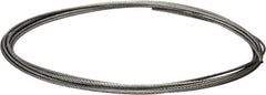 Value Collection - 1/4" Diam, Galvanized Steel Wire Rope - 7,000 Lb Breaking Strength, 7 x 19 Strand Core - Exact Tooling