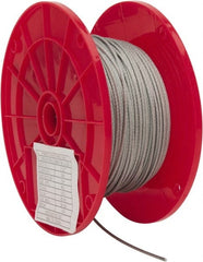 Value Collection - 3/32" Diam, Aircraft Cable - 920 Lb Breaking Strength, 7 x 7 Strand Core - Exact Tooling