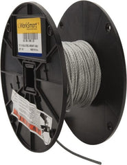 Value Collection - 1/8" Diam, Aircraft Cable - 1,700 Lb Breaking Strength, 7 x 7 Strand Core - Exact Tooling
