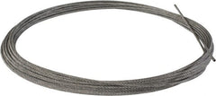 Value Collection - 1/4" Diam, Aircraft Cable - 6,100 Lb Breaking Strength, 7 x 7 Strand Core - Exact Tooling