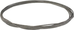Value Collection - 1/4" Diam, Aircraft Cable - 6,100 Lb Breaking Strength, 7 x 7 Strand Core - Exact Tooling