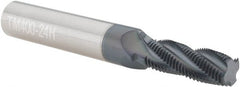 Scientific Cutting Tools - 1/2-24 UNS, 0.4" Cutting Diam, 4 Flute, Solid Carbide Helical Flute Thread Mill - Internal/External Thread, 1.1" LOC, 3-1/2" OAL, 1/2" Shank Diam - Exact Tooling