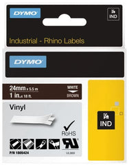 Dymo - 1" Wide x 216" Long, Brown Vinyl Label Printer Cartridge - For RHINO 6000, 6500 - Exact Tooling