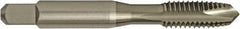 Cleveland - M8x1.25, 2 Flute, TiCN Finish, High Speed Steel Spiral Point Tap - Plug Chamfer, Right Hand Thread, 0.69" Thread Length, 2B Class of Fit, Series 1011TICN - Exact Tooling
