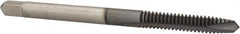 Cleveland - #6-32, 2 Flute, TiCN Finish, High Speed Steel Spiral Point Tap - Plug Chamfer, Right Hand Thread, 0.38" Thread Length, 2B Class of Fit, Series 1011TICN - Exact Tooling