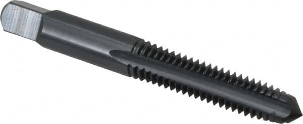 Cleveland - 3/8-16 UNC 2B 4 Flute Oxide Finish High Speed Steel Straight Flute Standard Hand Tap - Plug, Right Hand Thread, 3/4" Thread Length, H3 Limit, Oversize - Exact Tooling