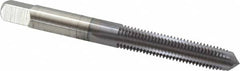Cleveland - 1/4-28 UNF 2B 4 Flute TiCN Finish High Speed Steel Straight Flute Standard Hand Tap - Plug, Right Hand Thread, 0.63" Thread Length, H3 Limit, Oversize - Exact Tooling