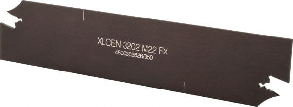 Hertel - 32mm Blade Height, 2mm Blade Width, 5.9" OAL, Neutral Cut, Double End Indexable Cut-Off Blade - 1.18" Max Depth of Cut, HB Blade - Exact Tooling