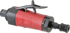 Chicago Pneumatic - 1/4" Collet, Straight Handle, Straight Air Die Grinder - 25,000 RPM, Rear Exhaust, 197 CFM, 0.4 hp, 6.21 bar, 1/4 NPT - Exact Tooling