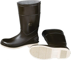 Dunlop Protective Footwear - Men's Size 6 Medium Width Plain Knee Boot - Brown, PVC Upper, 15" High, Chemical Resistant - Exact Tooling