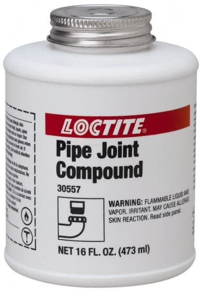 Loctite - 16 Fluid Ounce Brush Top Can, Medium Strength Brown Chemical Pipe Thread Sealant - Series 5117 - Exact Tooling