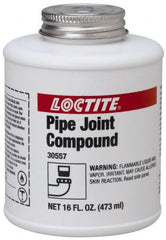 Loctite - 16 Fluid Ounce Brush Top Can, Medium Strength Brown Chemical Pipe Thread Sealant - Series 5117 - Exact Tooling