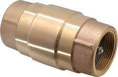 Strataflo - 1-1/2" Brass Check Valve - Inline, FNPT x FNPT, 200 WOG - Exact Tooling