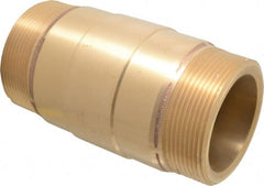 Strataflo - 3" Brass Check Valve - Inline, MNPT x MNPT, 200 WOG - Exact Tooling