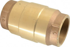 Strataflo - 2" Brass Check Valve - Inline, FNPT x FNPT, 200 WOG - Exact Tooling