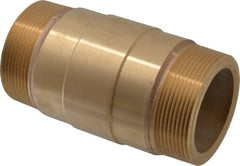 Strataflo - 3" Brass Check Valve - Inline, MNPT x MNPT, 200 WOG - Exact Tooling