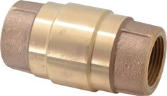 Strataflo - 1" Brass Check Valve - Inline, FNPT x FNPT, 400 WOG - Exact Tooling