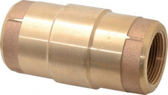 Strataflo - 1-1/4" Brass Check Valve - Inline, FNPT x FNPT, 400 WOG - Exact Tooling