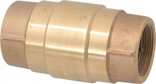 Strataflo - 1-1/2" Brass Check Valve - Inline, FNPT x FNPT, 400 WOG - Exact Tooling