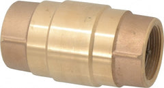 Strataflo - 1-1/2" Brass Check Valve - Inline, FNPT x FNPT, 400 WOG - Exact Tooling