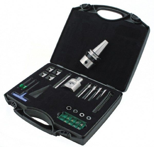 Parlec - 2.52 Inch Body, 5/8 Inch Boring Bar Hole Diameter, Manual Modular Boring Head - CAT40 Taper, Taper Shank - Exact Tooling