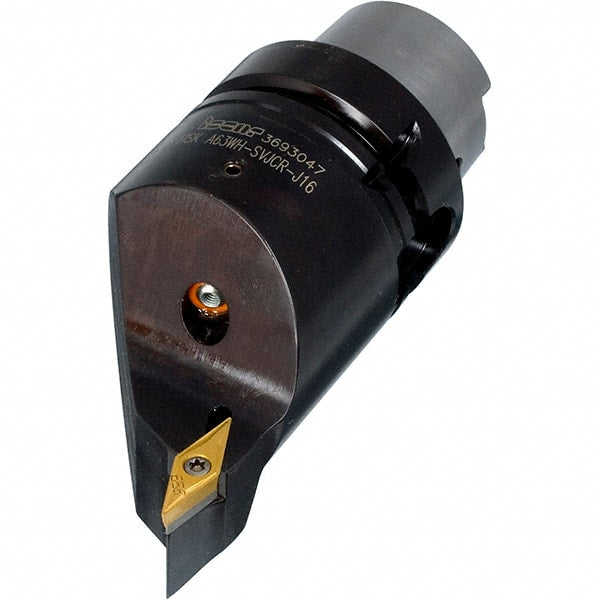 Iscar - Left Hand Cut, Size HSK A63, VC.. Insert Compatiblity, External Modular Turning & Profiling Cutting Unit Head - 0.98" Ctr to Cutting Edge, 4.331" Head Length, Through Coolant, Series Isoturn - Exact Tooling