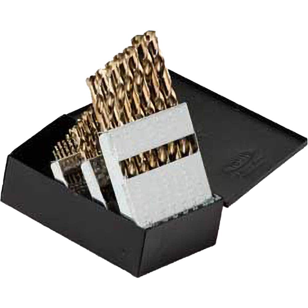 Titan USA - Drill Bit Sets; System of Measurement: Inch ; Drill Bit Material: Cobalt ; Drill Bit Set Type: Jobber Length Drill Bits ; Minimum Drill Bit Size (Decimal Inch): 0.0625 ; Minimum Drill Bit Size (Inch): 1/16 ; Maximum Drill Bit Size (Decimal In - Exact Tooling