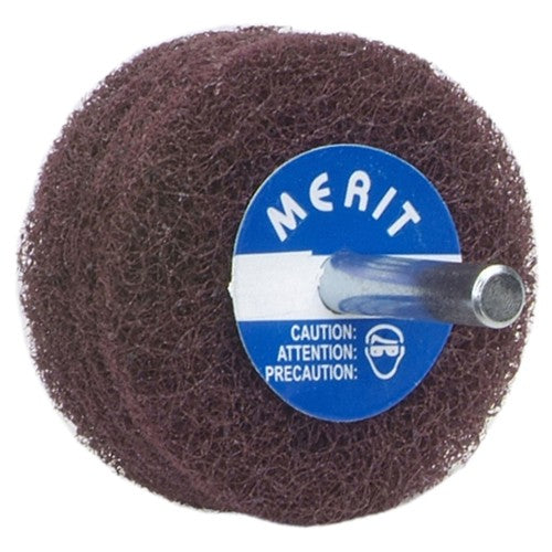 2″ × 1/2″ with 1/4″ Spindle Non-Woven Spindle - Mounted Disc Fine Grit Aluminum Oxide - Exact Tooling