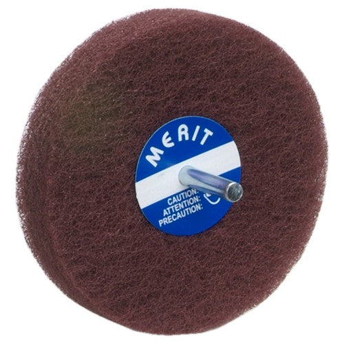 4″ × 1/2″ with 1/4″ Spindle Non-Woven Spindle - Mounted Disc Fine Grit Aluminum Oxide - Exact Tooling